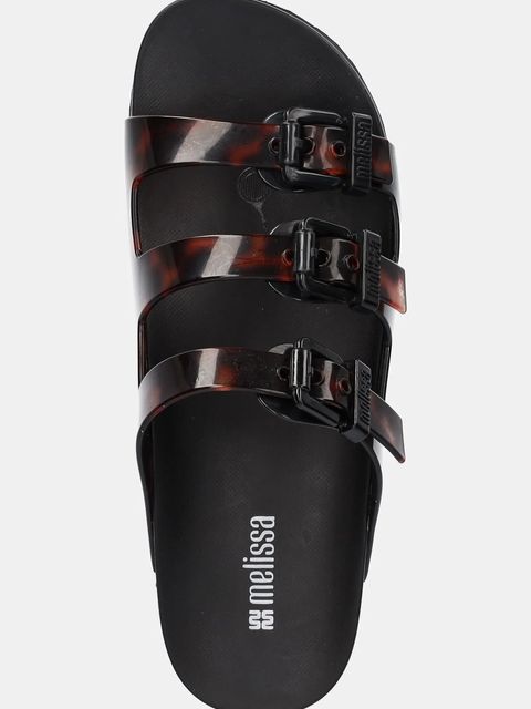 Melissa klapki MELISSA COZY STRIPES AD damskie kolor czarny M 35943 BC962