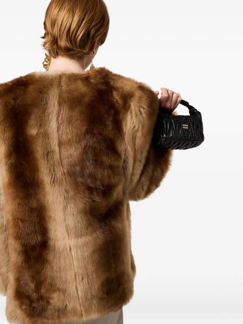 Miu Miu mini Wander matelassé tote bag - Black