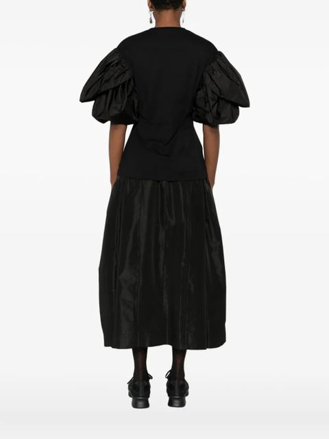 Simone Rocha ruffled-sleeves T-shirt - Black