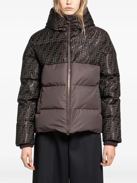 FENDI Brown FF down jacket - zdjęcie produktu nr 1
