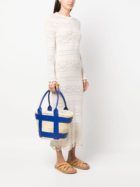 DeMellier The Maxi Santorini raffia tote bag - Neutrals