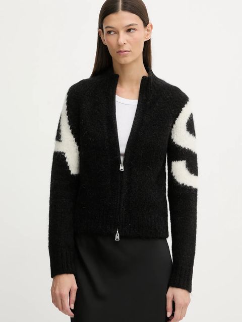 AllSaints kardigan z dodatkiem alpaki SYLVIE damskie kolor czarny W039KD - zdjęcie produktu nr 1