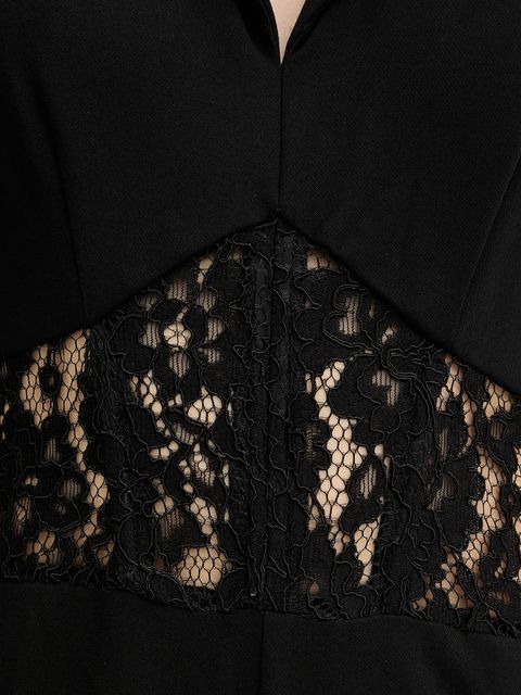 Morgan kombinezon kolor czarny koronkowy z kołnierzykiemm PCORSE