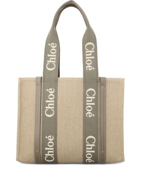 Chloé Woody tote bag - Neutrals - zdjęcie produktu nr 1