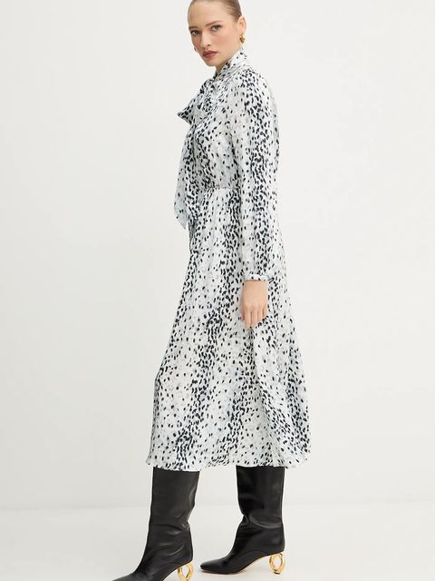 Karl Lagerfeld sukienka kolor biały midi rozkloszowana A4W13038 - zdjęcie produktu nr 2