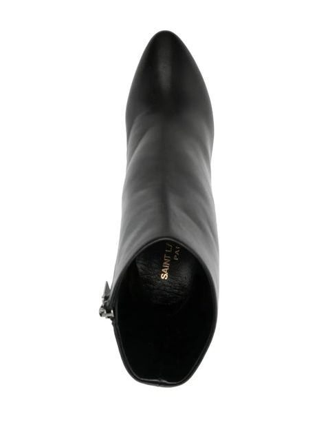 Saint Laurent Lou 95mm leather boots - Black