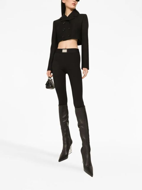 Dolce & Gabbana double-breasted cropped blazer - Black