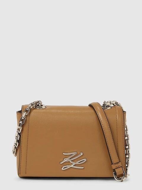 Karl Lagerfeld torebka skórzana K/AUTOGRAPH kolor brązowy A1W30174 - zdjęcie produktu nr 1