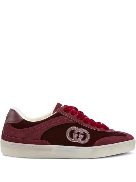 Gucci G75 leather sneakers - Red - zdjęcie produktu nr 1