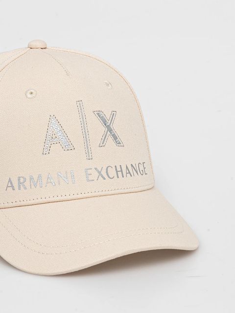 Armani Exchange czapka z daszkiem bawełniana - zdjęcie produktu nr 1