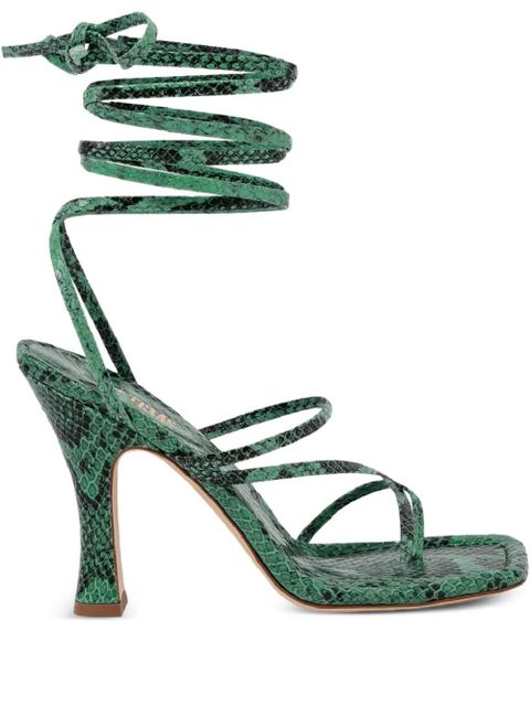 Paris Texas 110mm strappy square-toe sandals - Green - zdjęcie produktu nr 1