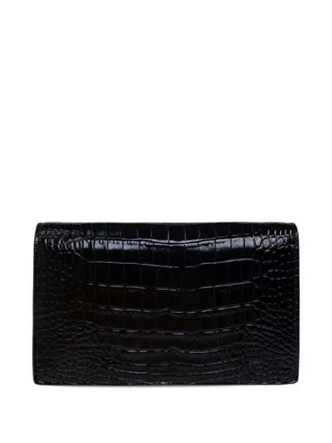 Versace Medusa '95 croc-effect mini clutch bag - Black