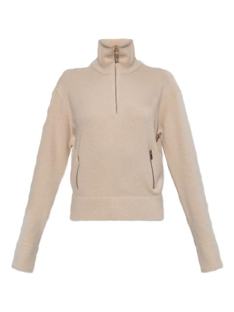 Victoria Beckham Half-Zip Milano sweater - Neutrals - zdjęcie produktu nr 1