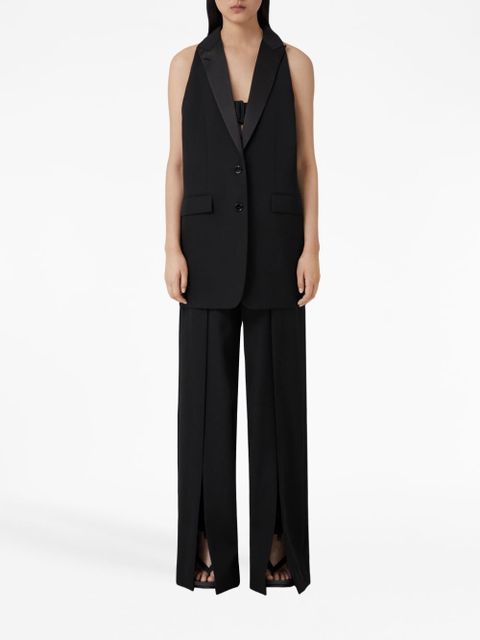 Burberry wool wide-leg trousers - Black