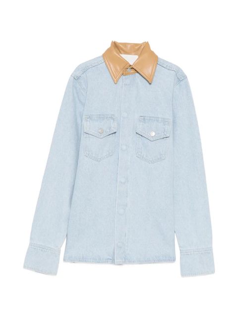 Nanushka exposed-seam cotton shirt - Blue - zdjęcie produktu nr 1