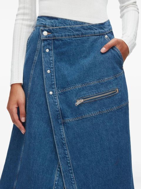 3.1 Phillip Lim panelled asymmetrical skirt - Blue