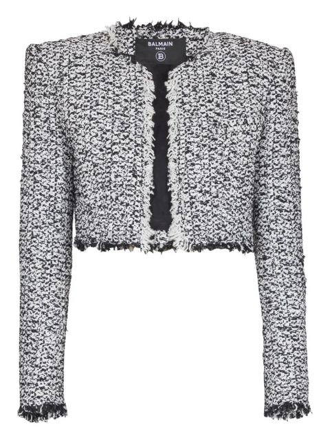 Balmain tweed fringed jacket - White - zdjęcie produktu nr 1