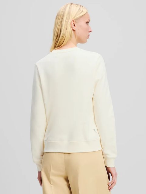 Karl Lagerfeld bluza bawełniana damska kolor beżowy z nadrukiem A2W20057 - zdjęcie produktu nr 2