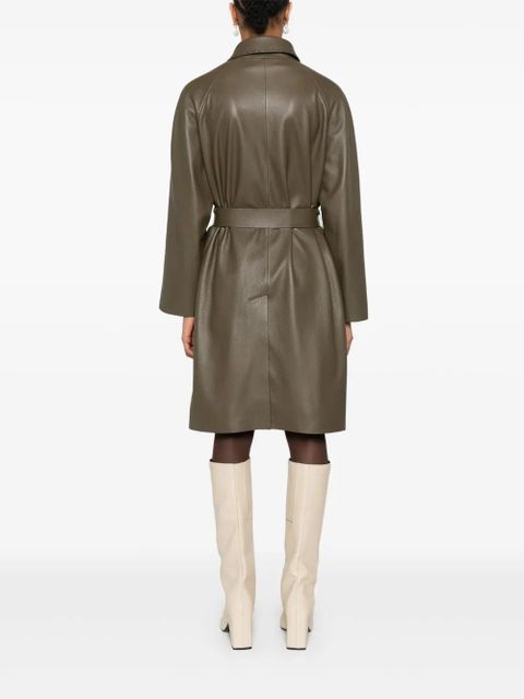 FENDI leather coat - Brown