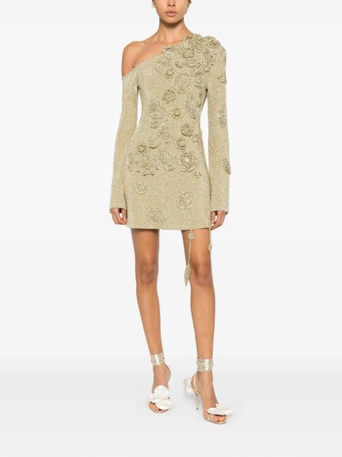 Cult Gaia Kaela floral-appliqué mini dress - Gold - zdjęcie produktu nr 2
