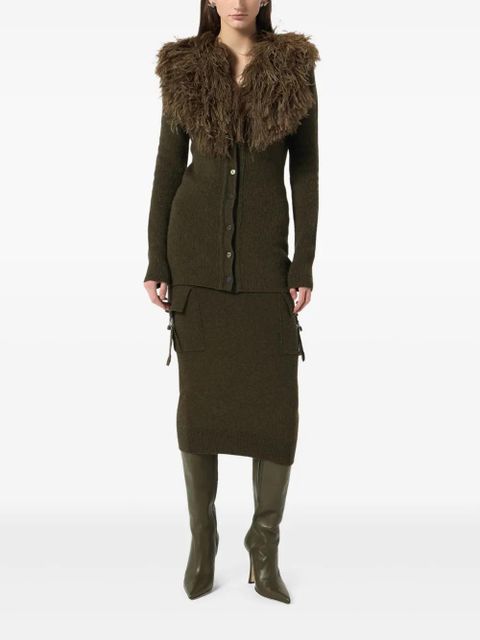 Blumarine cargo-pockets knitted midi skirt - Brown - zdjęcie produktu nr 1