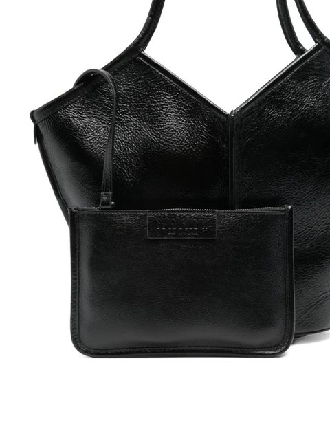 Hereu Calella textured shoulder bag - Black