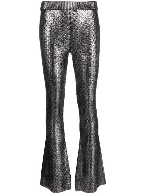 Rabanne high waist flared trousers - Silver - zdjęcie produktu nr 1