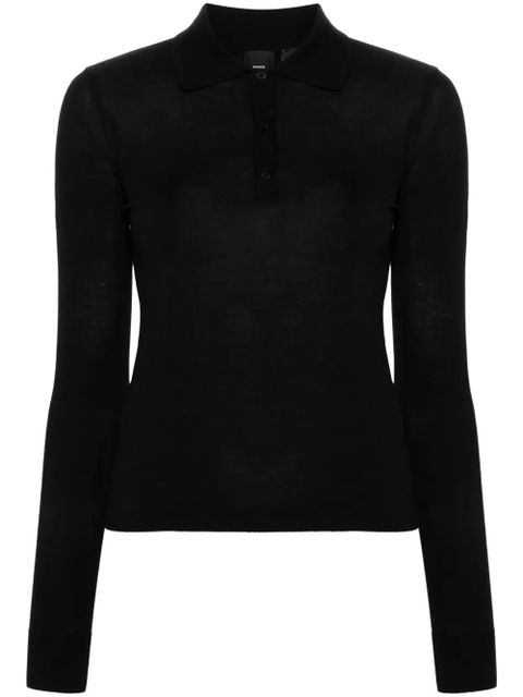 PINKO Liquoroso polo top - Black - zdjęcie produktu nr 1