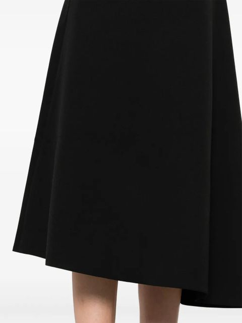 Jil Sander asymmetric midi skirt - Black