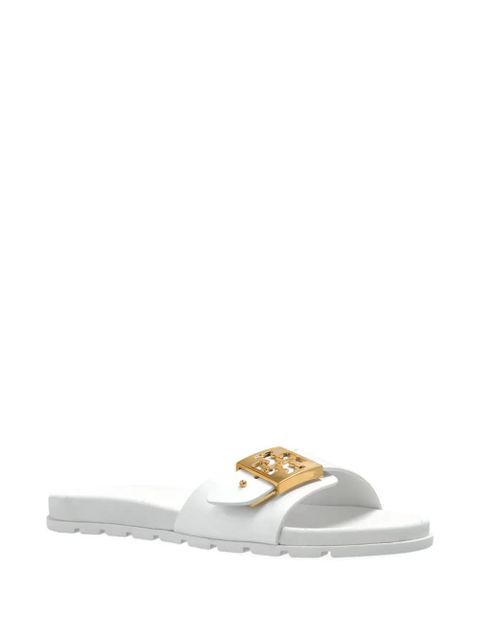 Tory Burch buckle slides - White