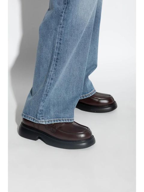 GANNI logo-plaque loafers - Brown - zdjęcie produktu nr 2