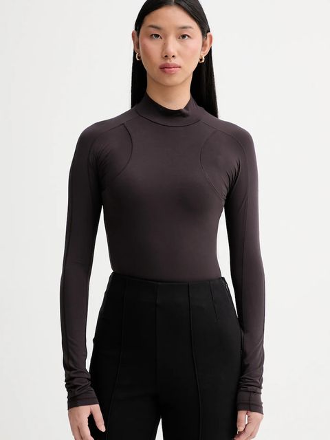 G-Star longsleeve kolor brązowy z półgolfem D27965-E299 - zdjęcie produktu nr 1