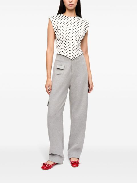 GANNI logo-patch track trousers - Grey - zdjęcie produktu nr 2