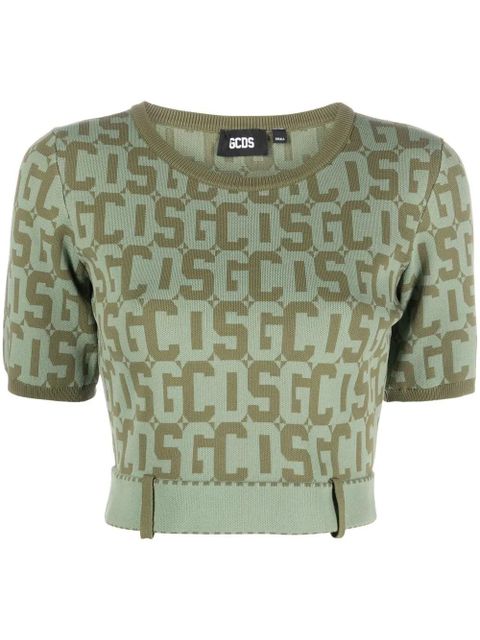 GCDS Matilda monogram cropped top - Green - zdjęcie produktu nr 1