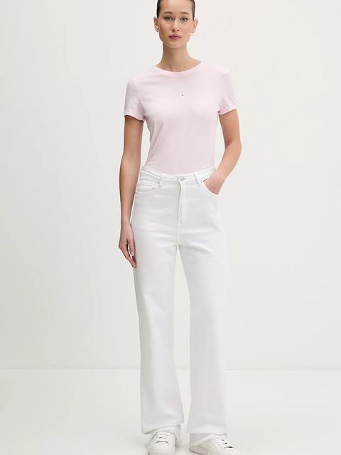 Tommy Jeans t-shirt bawełniany damski kolor różowy DW0DW21841 - zdjęcie produktu nr 2