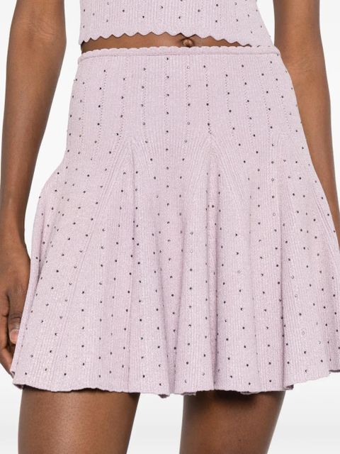 SANDRO elasticated-waistband mini skirt - Purple