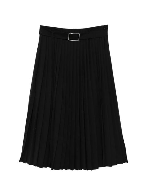 Sportmax belted pleated midi skirt - Black - zdjęcie produktu nr 1