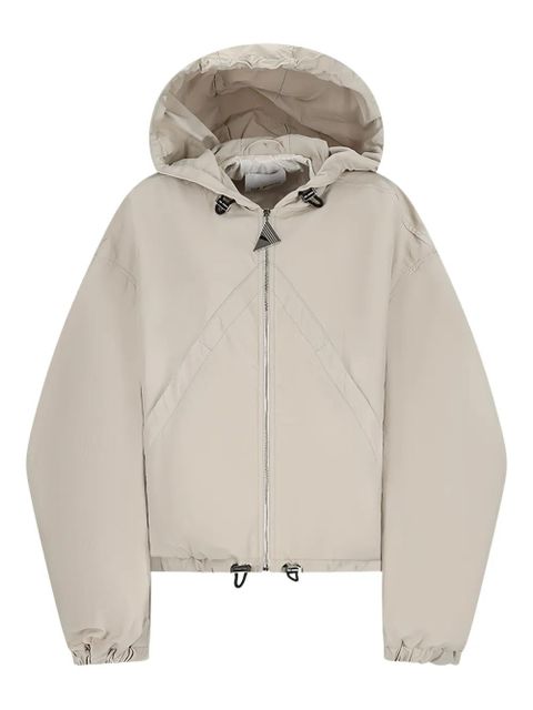 The Attico Ice hooded zip-front bomber jacket - Neutrals - zdjęcie produktu nr 1