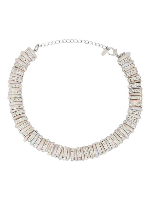 Magda Butrym pearl-crystal embellished necklace - Silver - zdjęcie produktu nr 2