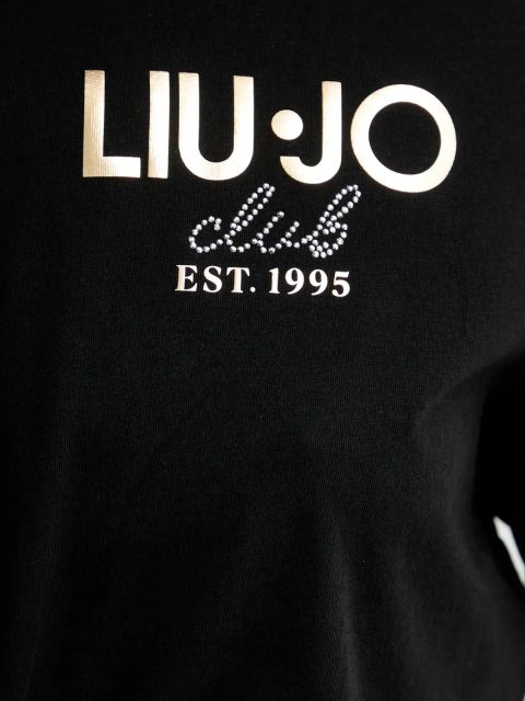 Liu Jo t-shirt bawełniany damski kolor czarny WA5139.JS923