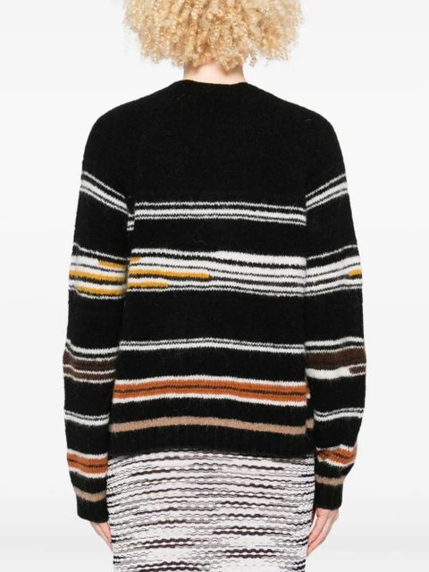 Missoni striped crew-neck sweater - Black