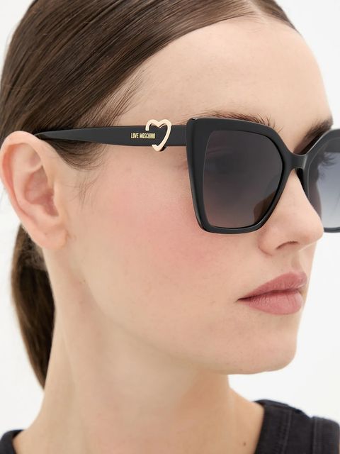 Love Moschino okulary przeciwsłoneczne damskie kolor czarny