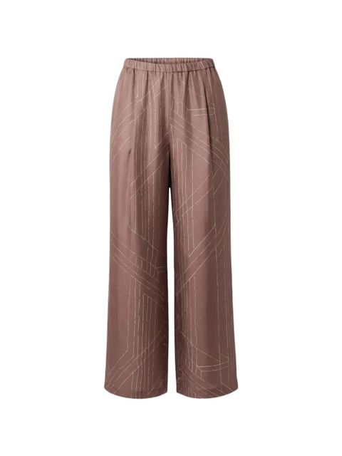 Alysi patterned palazzo trousers - Brown - zdjęcie produktu nr 1