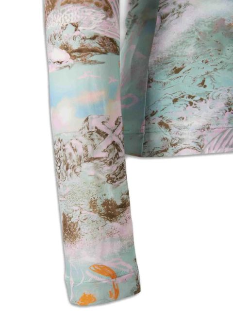 Off-White floral undershirt long-sleeves T-shirt - Blue - zdjęcie produktu nr 2