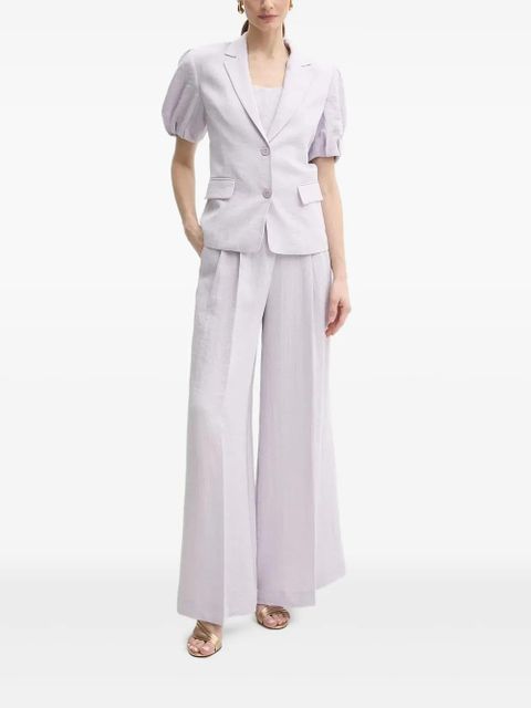 TWINSET puff-sleeve smocked-back top - Purple - zdjęcie produktu nr 1