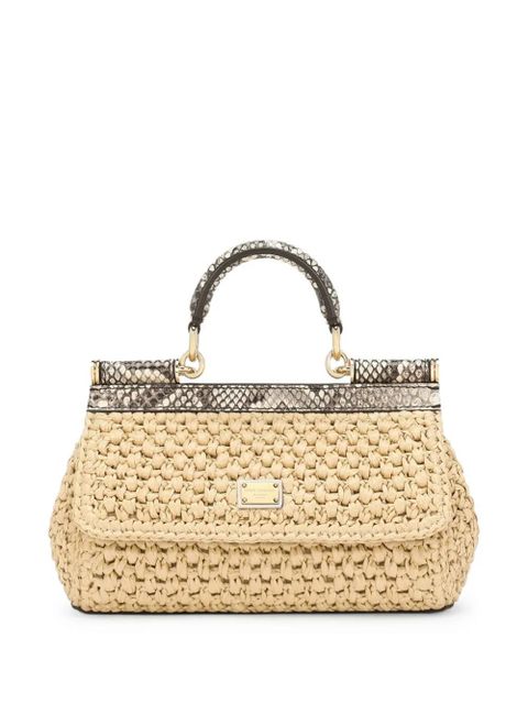 Dolce & Gabbana small Sicily interwoven tote bag - Neutrals - zdjęcie produktu nr 1