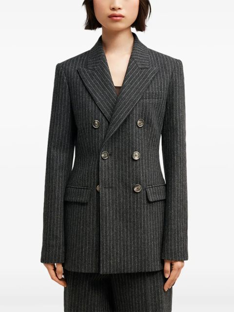 AMI Paris double breasted wool coat - Grey