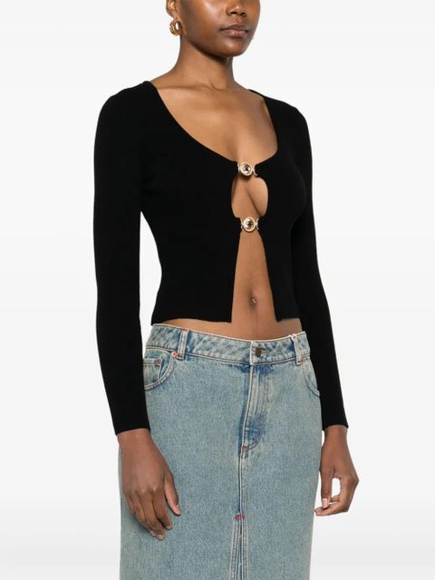 Marine Serre knit cardigan - Black