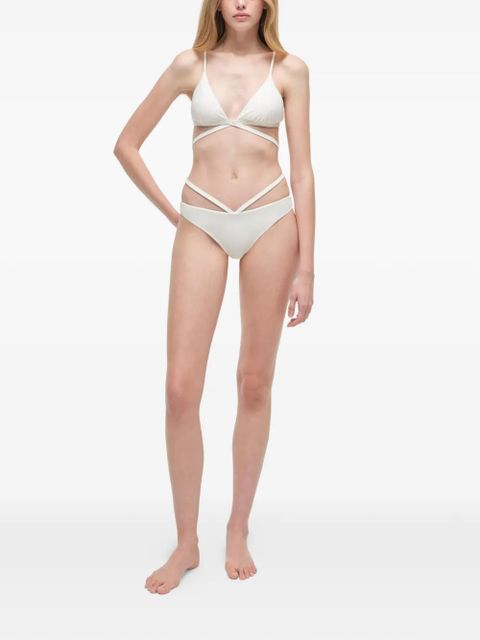 Simkhai Harlen criss-cross bikini top - White