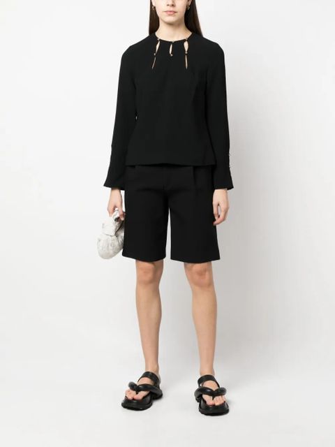 Simkhai Sharon long-sleeve crepe blouse - Black - zdjęcie produktu nr 2